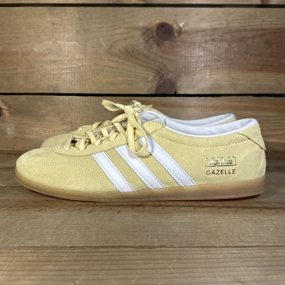 NEW Womens 11 Adidas Gazelle Lo Pro “Almost Yellow Cloud White Gum” Shoes JR8894 - Picture 2 of 8
